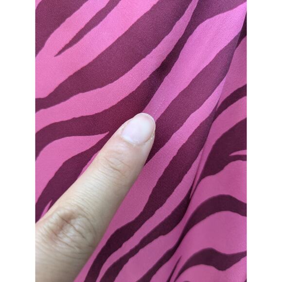 Princess Polly Women's Mini Dress Gia Pink Zebra Animal Print Cowl Neck Size 4 - Picture 4 of 16